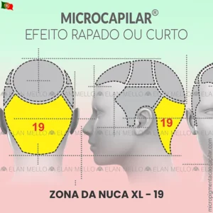Zona da Nuca XL - n.º 19 - Microcapilar® Efeito Cabelo Rapado ou Curto